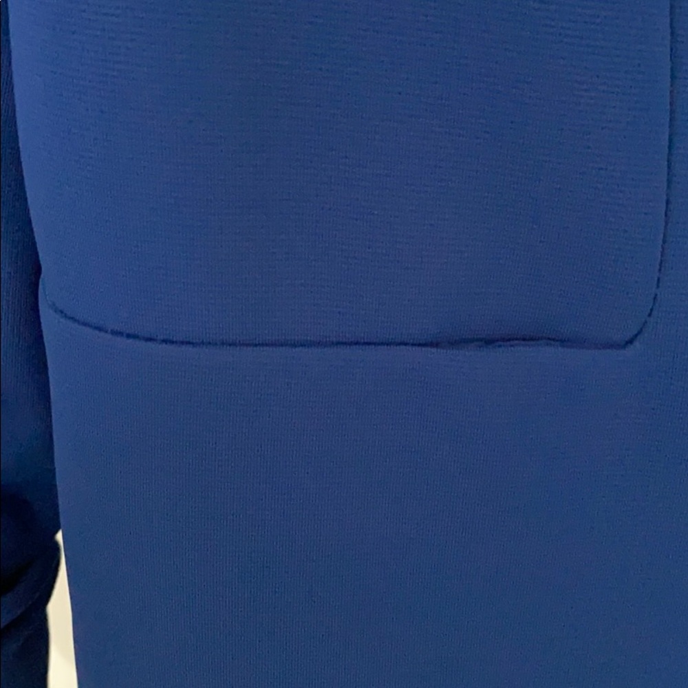 Dress Barn Blue lined jacket W/ ruched sleeve - Picture 8 of 13
